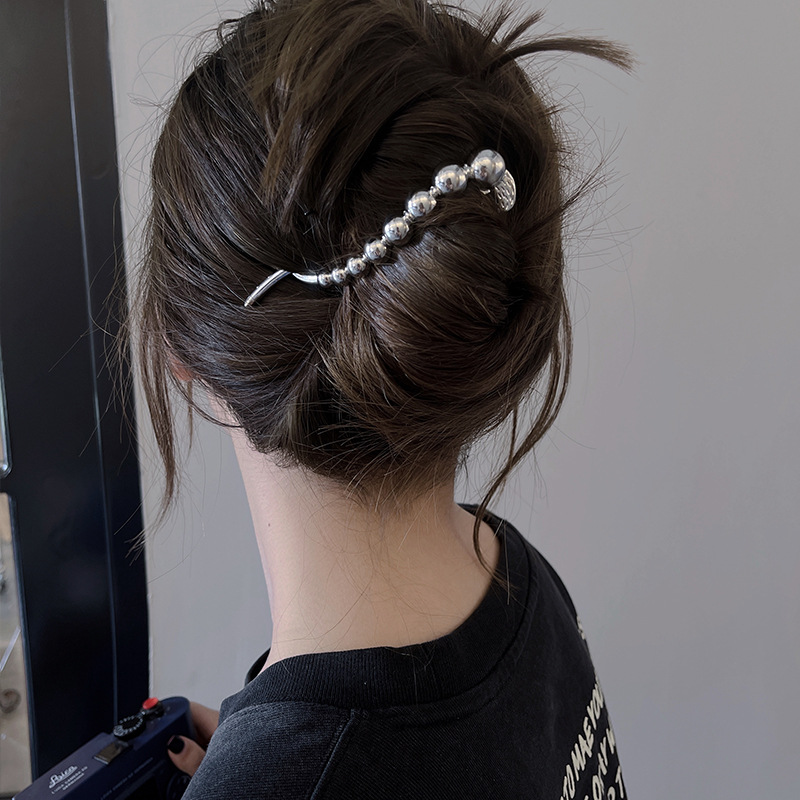 Ins簡約冷淡風高級感後腦勺盤髮髮夾