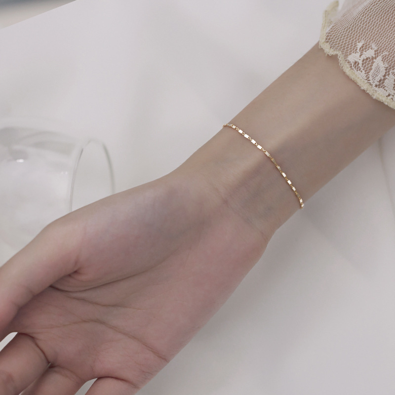 Ins風小眾設計感簡約小方塊氣質冷淡風手鍊-Cicichill