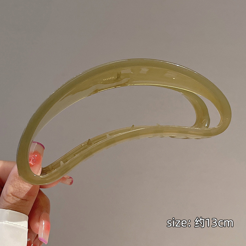 經典百搭高級感簡約髮量多盤髮後腦勺鯊魚夾髮飾