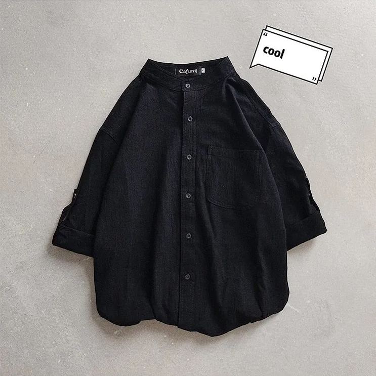 正裝束腰七分袖純色通勤OL修身時尚襯衫