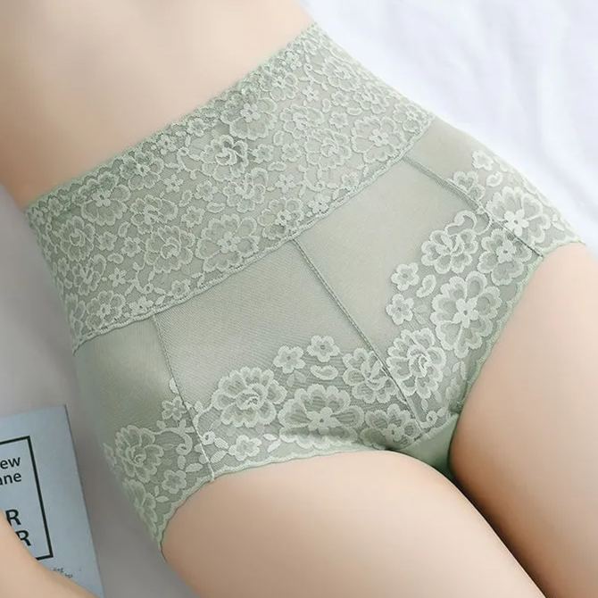 透氣收腹蕾絲舒適抗菌彈力提臀收腹內褲-Cicichill