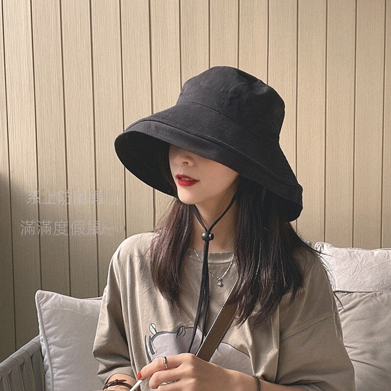 出遊防曬百搭氣質顯臉小遮陽漁夫帽子