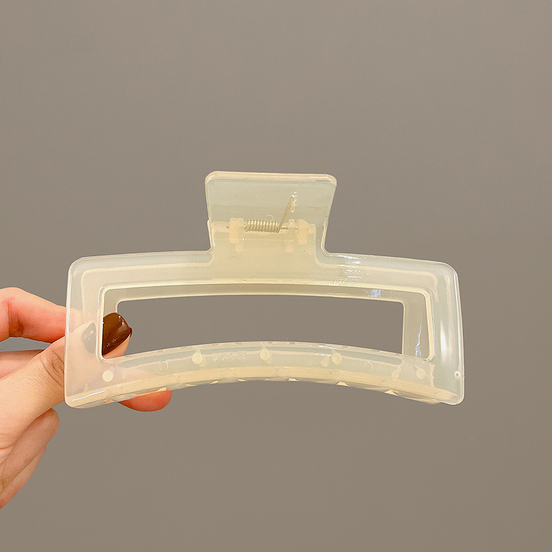 經典百搭高級感簡約髮量多盤髮後腦勺鯊魚夾髮飾