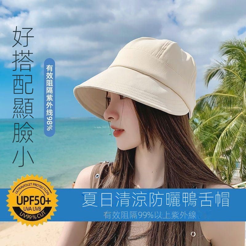 率性時尚六角頂顯臉小全臉防曬遮陽帽-Cicichill