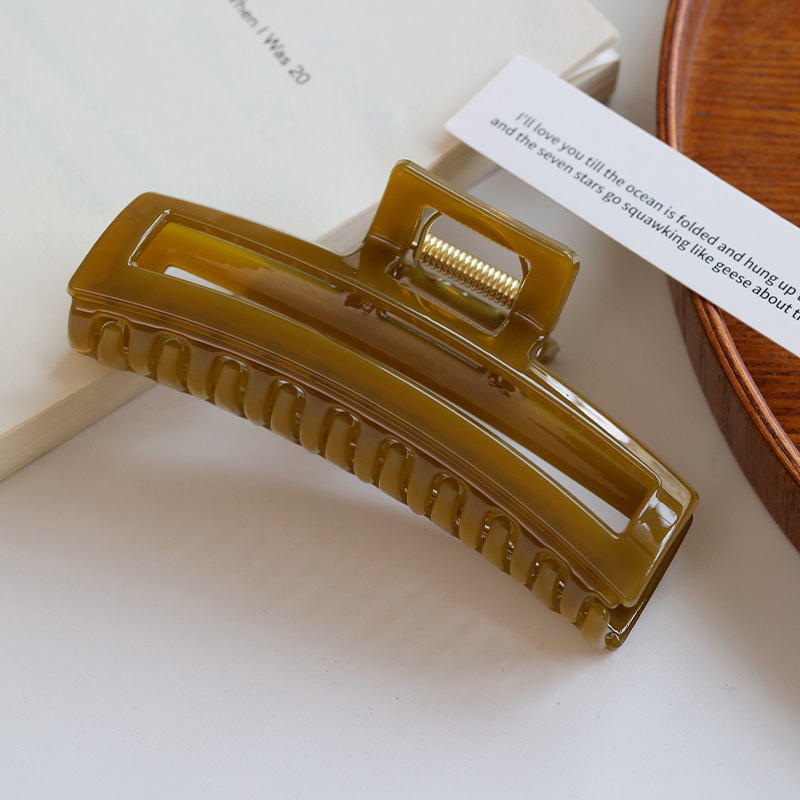 經典百搭高級感簡約髮量多盤髮後腦勺鯊魚夾髮飾