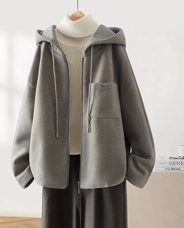 連帽韓版休閒衛衣加厚外套-Cicichill