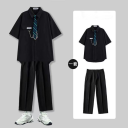 黑色襯衫+黑色西褲【兩件套】(送領帶)