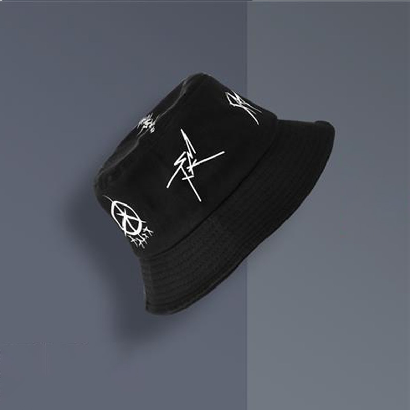 拼接嘻哈街頭日系百搭ins盆帽漁夫帽