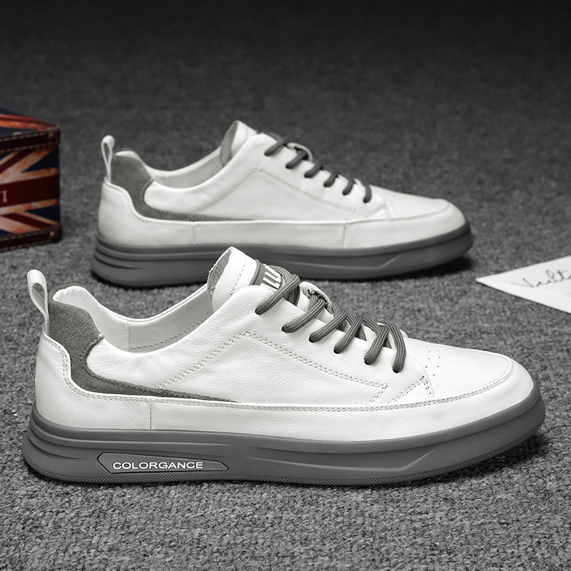 透氣薄款運動平板鞋休閒一腳蹬潮鞋-vivivale