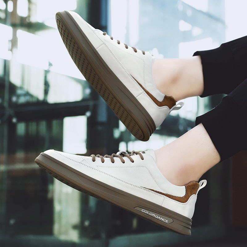 透氣薄款運動平板鞋休閒一腳蹬潮鞋-vivivale