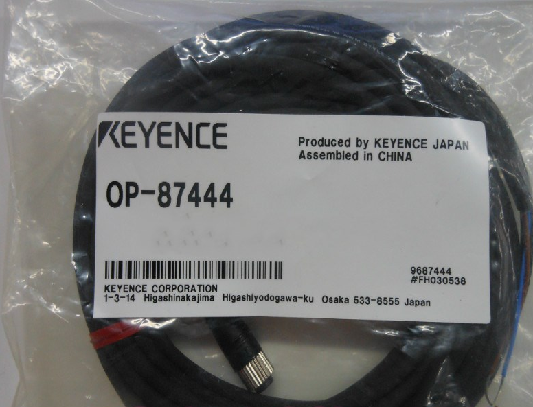 new-1pcs-keyence-op-87444-sensor-cable-m8-for-panel-monitor-5m-4pin 0