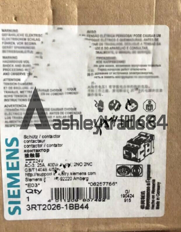 new-1pc-siemens-contactor-3rt2026-1bb44-3rt2-026-1bb44 0