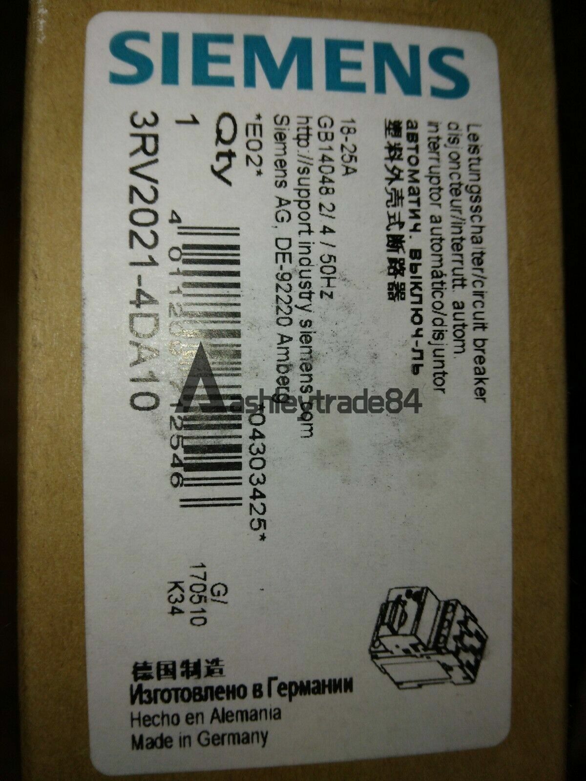 1pcs-brand-new-siemens-breaker-3rv2021-4da10-3rv2-021-4da10 0