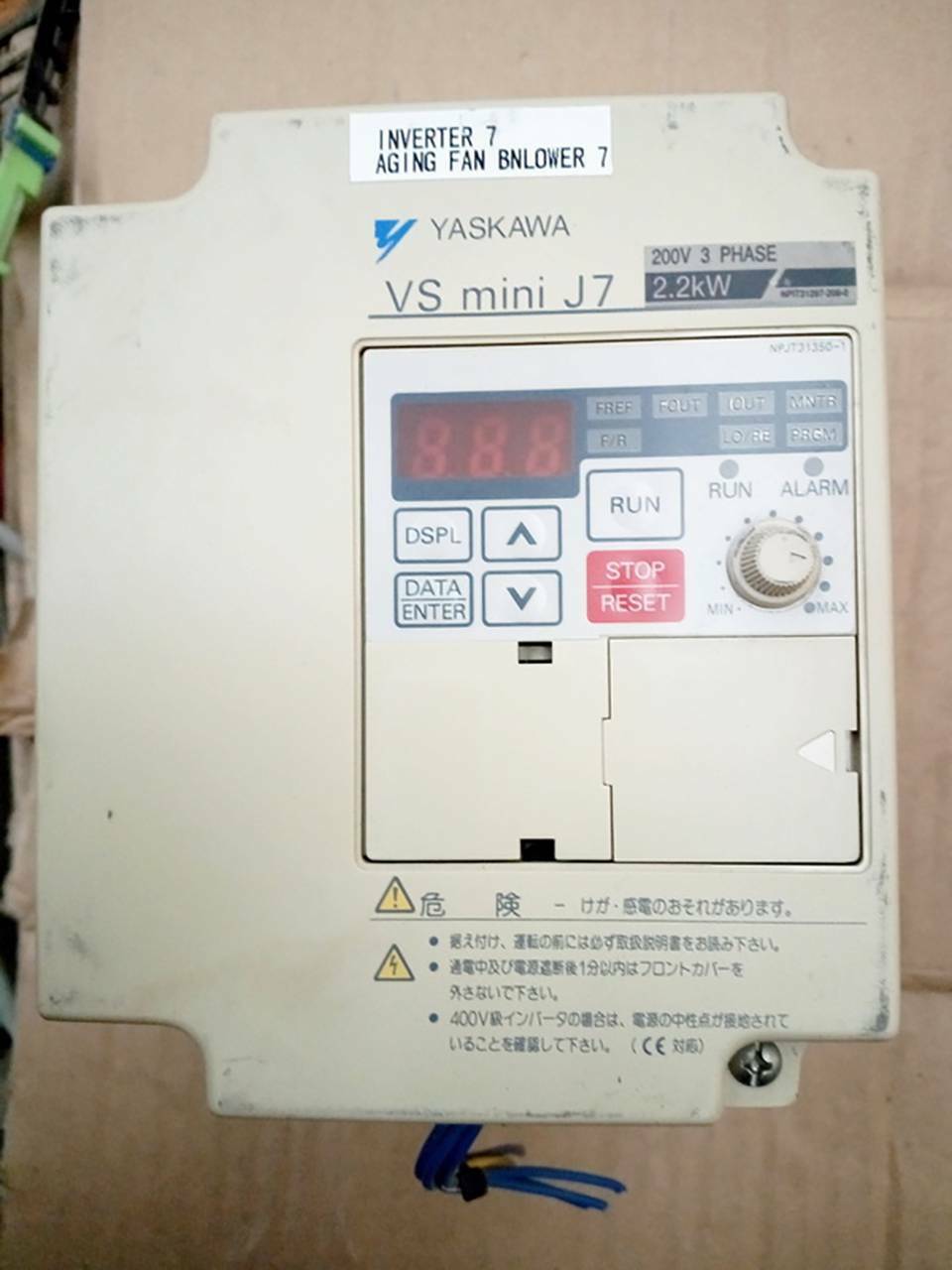 used-1pcs-yaskawa-inverter-cimr-j7aa22p2-200-230v-2.2kw-tested 0