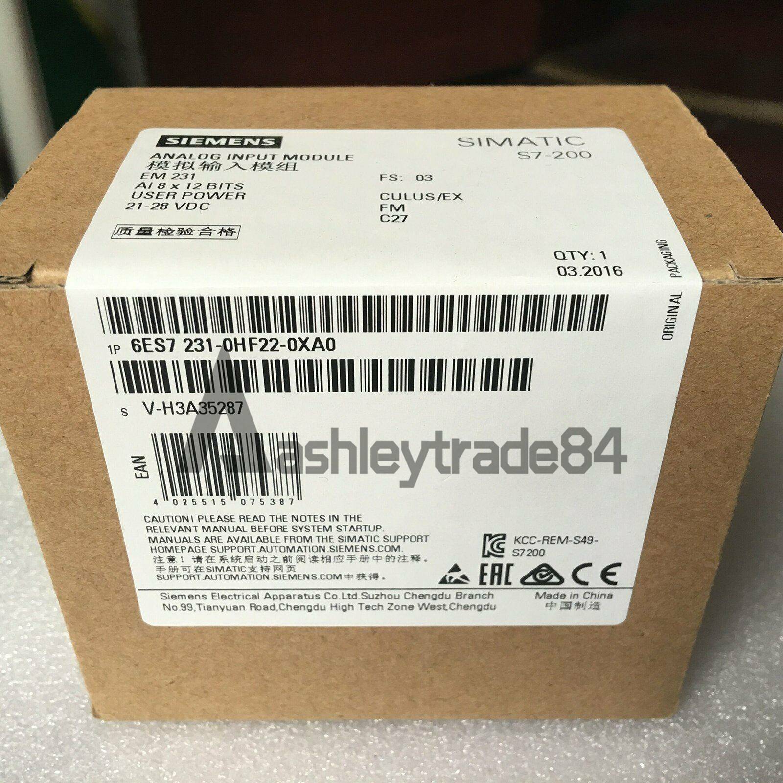 new-1pcs-siemens-6es7-231-0hf22-0xa0-input-analog-module-6es72310hf220xa0 0