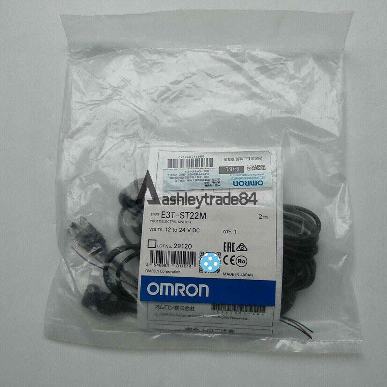 new-1pc-omron-photoelectric-sensor-e3t-st22m-2m 0
