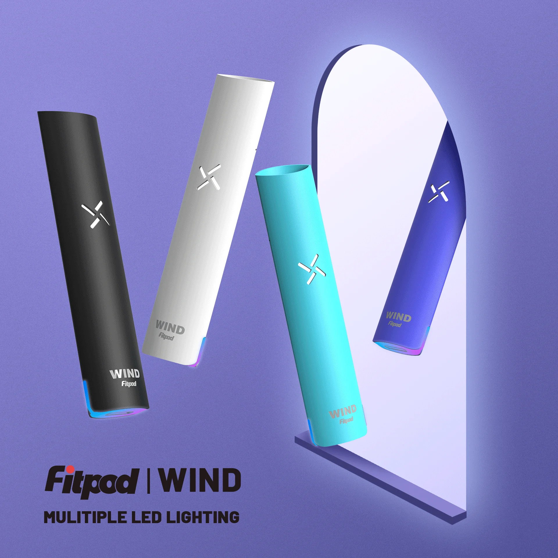 【Fitpod WIND 發光主機】 | 4檔調節 | 通用於RELX/LANA/SP2等一代煙彈-蒸汽領域 - 魯米國際有限公司