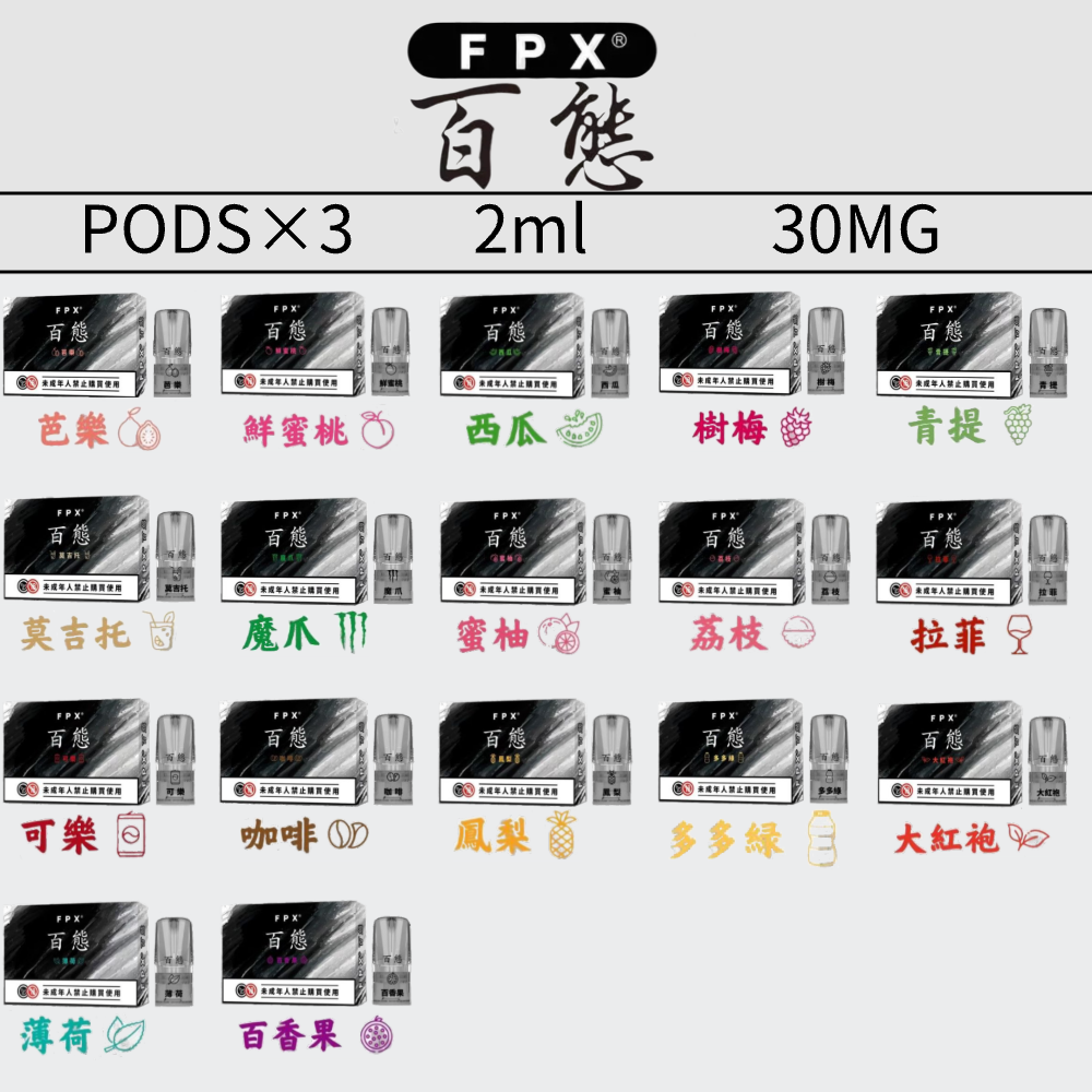 FPX 百熊煙彈 每盒3顆裝 | 通用於悅刻/LANA等一代主機 | 台灣現貨-蒸汽領域 - 魯米國際有限公司