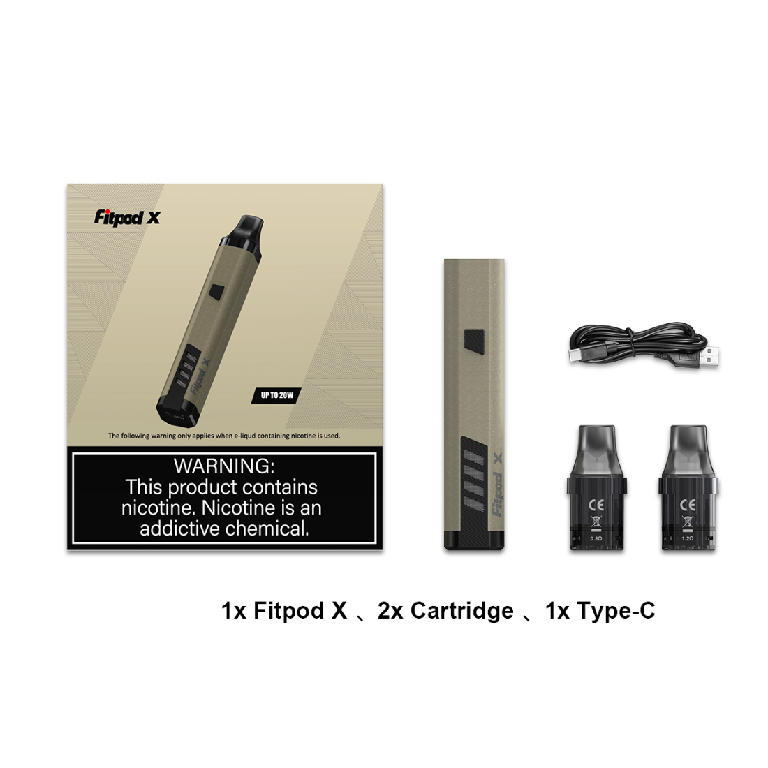 【小煙套裝】FITPOD X SLYEEK 3 斯萊克三代主機 | 通用 第一代的 Omario Slyeek / 第二代的 INVC Slyeek S 斯萊克空倉0.8/1.2-蒸汽領域電子煙專賣 - 魯米國際有限公司