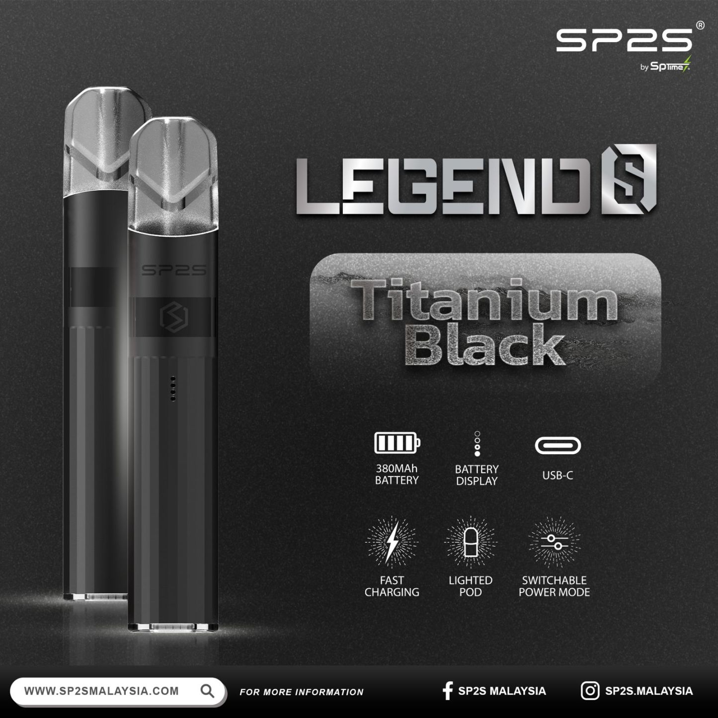 SP2S | SP2S升級版電鍍鈦色主機/通用於一代煙彈-蒸汽領域 - 魯米國際有限公司