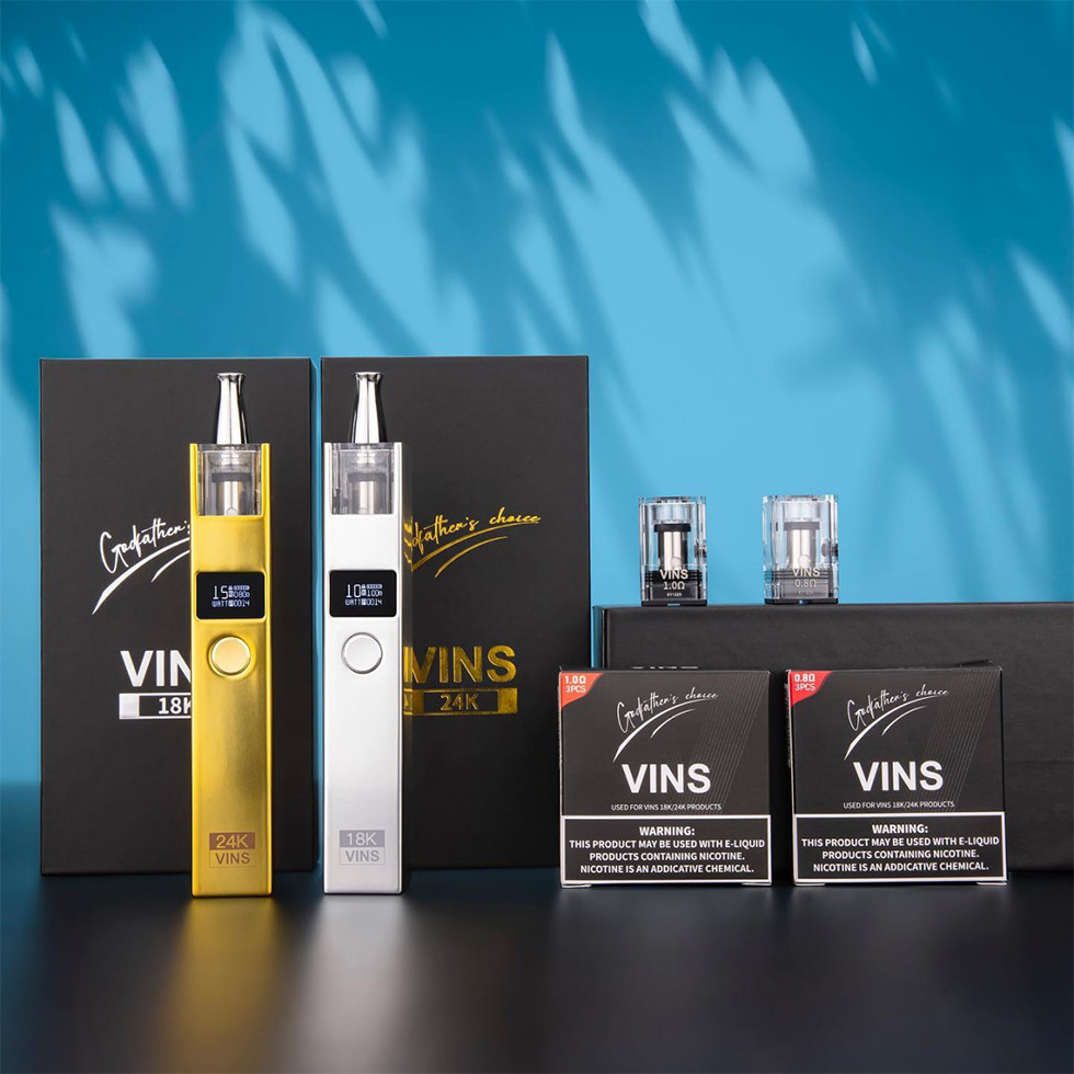 【小煙套裝】VINS 24K 小金條 / 18K 小銀磚 Pod Kit Review | 鋅合金材質-蒸汽領域 - 魯米國際有限公司