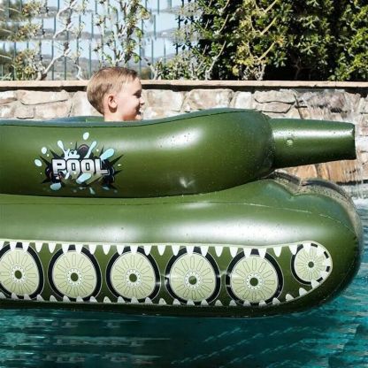 PVC充气喷水坦克 吹气水上喷水车游戏坦克喷射水枪