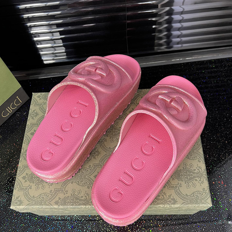 グッチ（GUCCI）サンダル GGプラットフォームスライド シューズ レディース