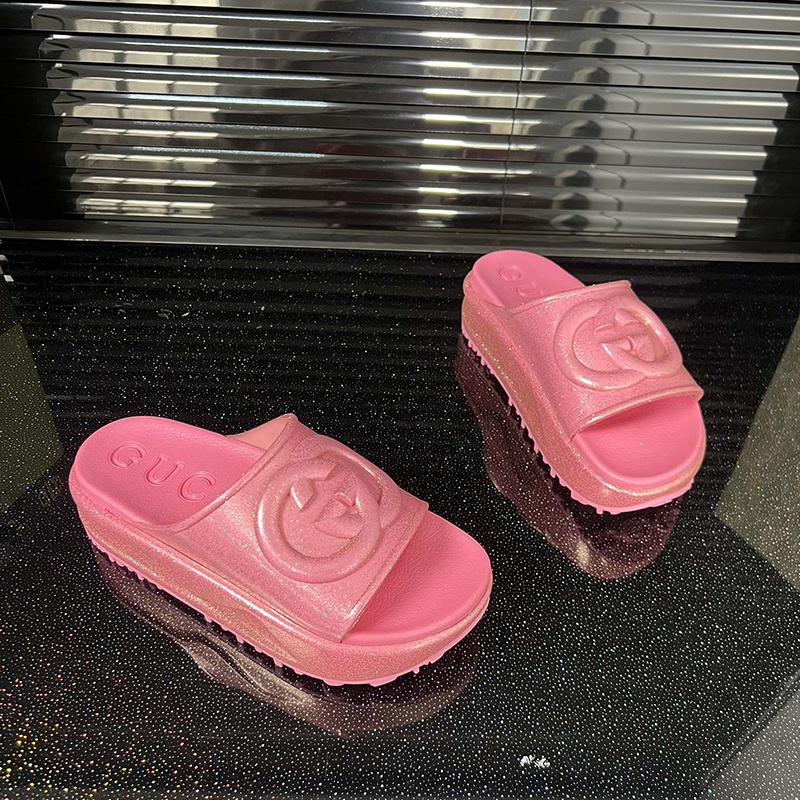 グッチ（GUCCI）サンダル GGプラットフォームスライド シューズ レディース