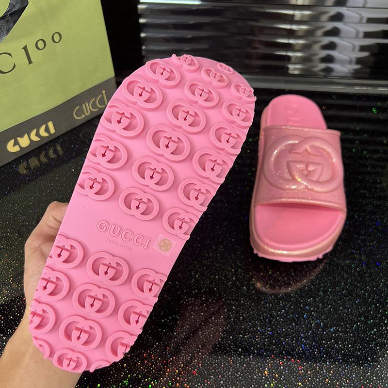グッチ（GUCCI）サンダル GGプラットフォームスライド シューズ レディース