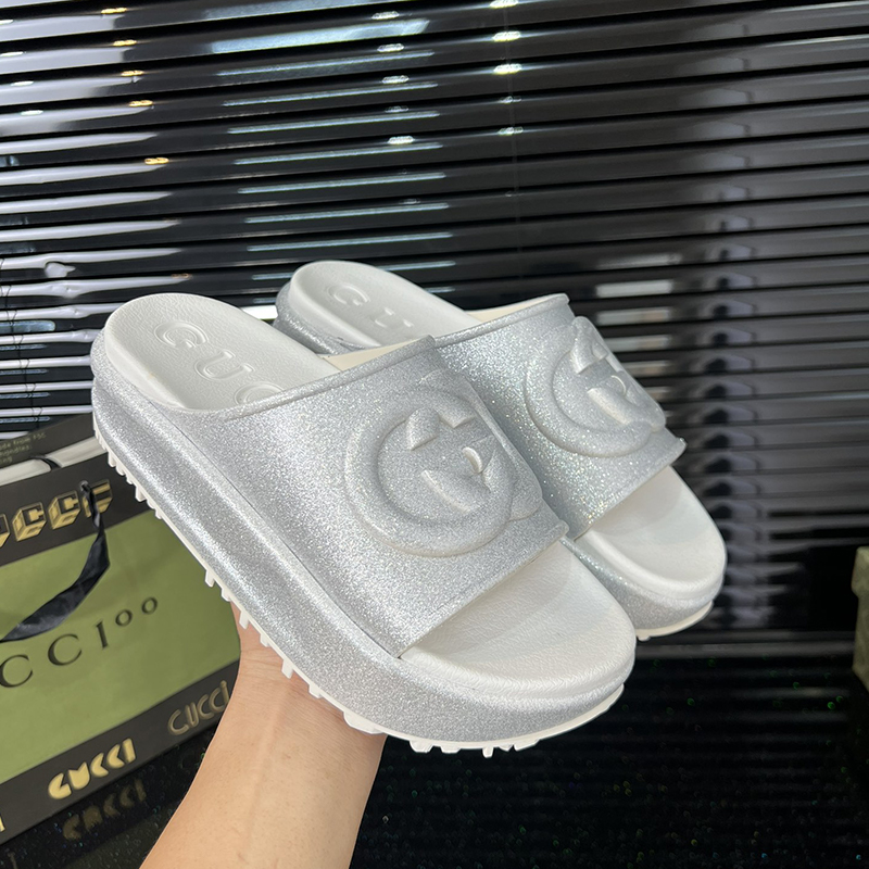 グッチ（GUCCI）サンダル GGプラットフォームスライド シューズ レディース