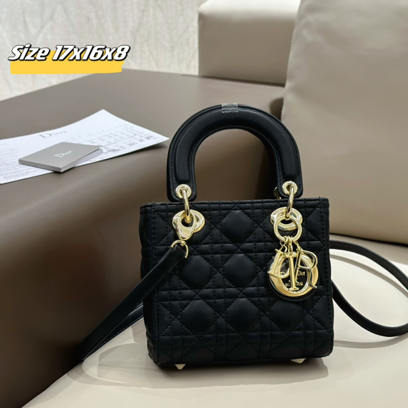 Dior(ディオール) S級品 カーフスキン Lady Dior ミニバッグ ハンドバッグ ショルダーバッグ レディース