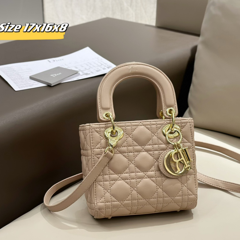 Dior(ディオール) S級品 カーフスキン Lady Dior ミニバッグ ハンドバッグ ショルダーバッグ レディース