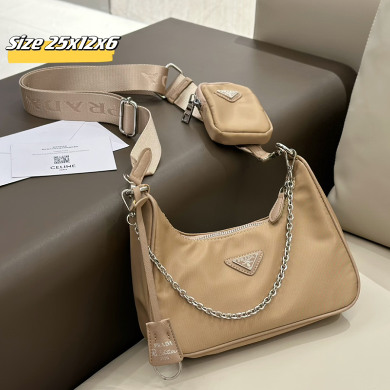 PRADAソフトルックスレザー ショルダーバッグ 25SS 完売品 PRADA プラダ ショルダーバッグ ブリック 2VH070 2DMH