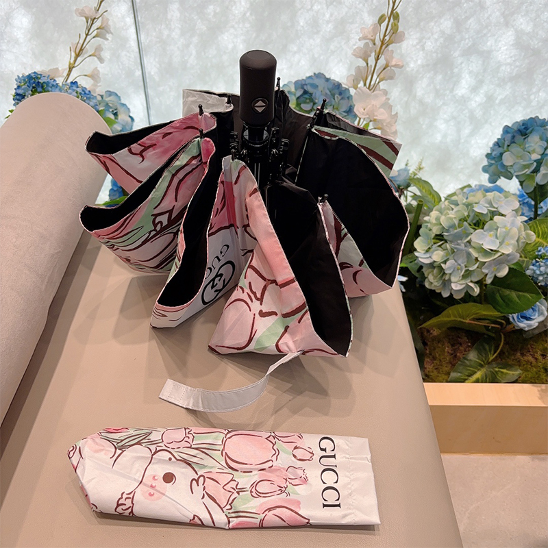 グッチ GUCCI サン アンブレラ 日傘 ラビット 3つ折り 自動折り たたみ傘