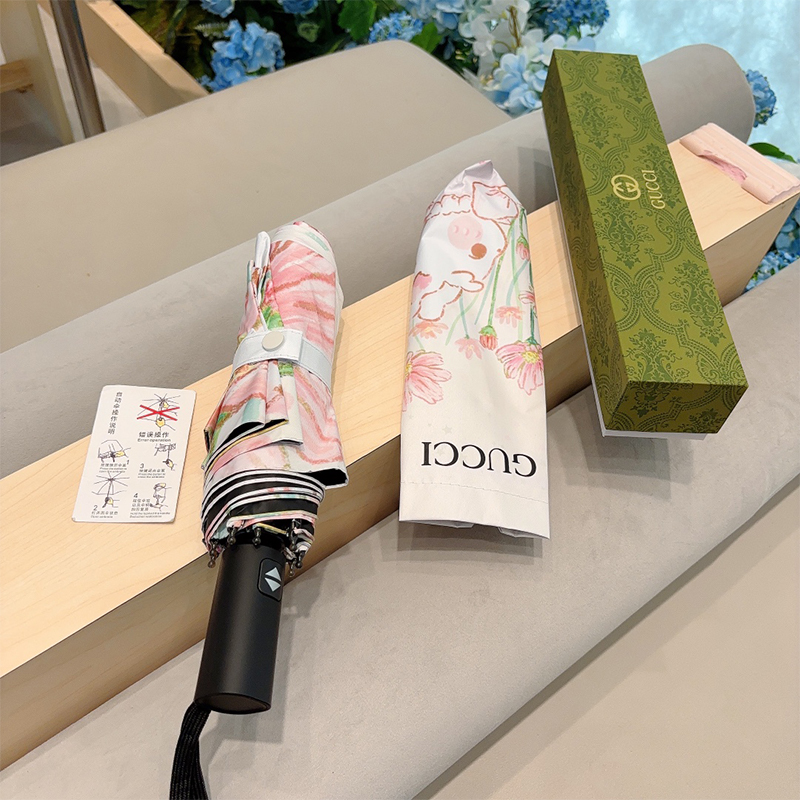 グッチ GUCCI サン アンブレラ 日傘 ラビット 3つ折り 自動折り たたみ傘