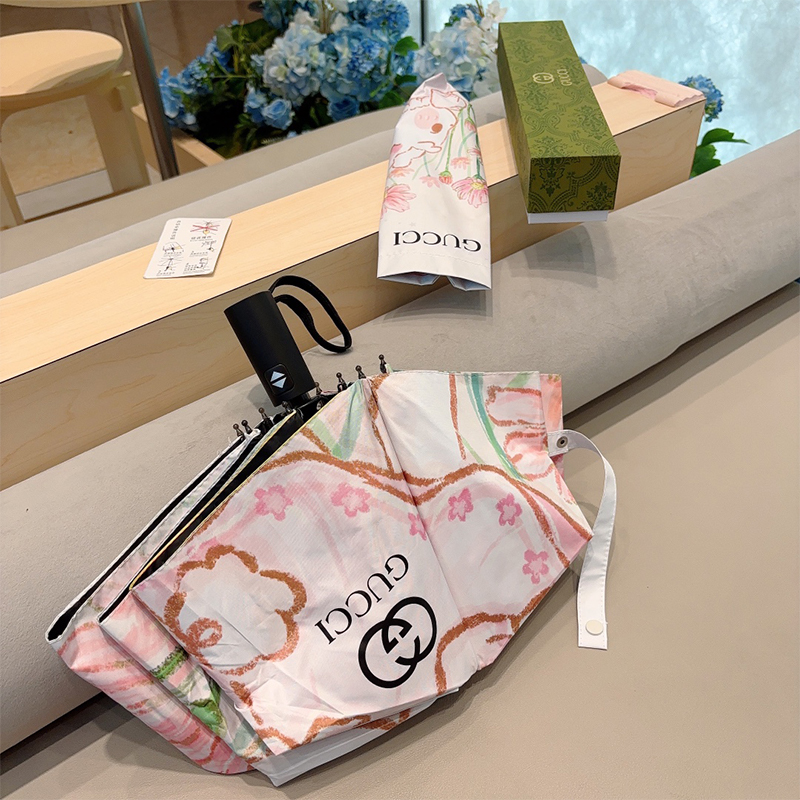 グッチ GUCCI サン アンブレラ 日傘 ラビット 3つ折り 自動折り たたみ傘