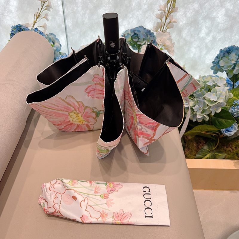 グッチ GUCCI サン アンブレラ 日傘 ラビット 3つ折り 自動折り たたみ傘