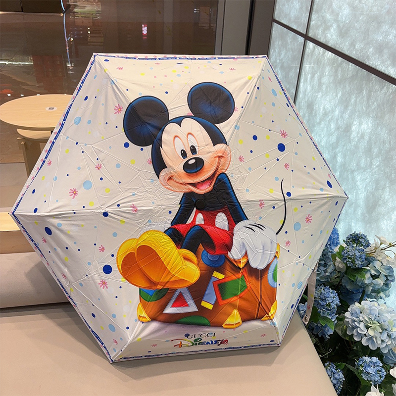 グッチ GUCCI Disney(ディズニー) 晴雨兼用 傘 日傘 自動折り たたみ傘 レディース