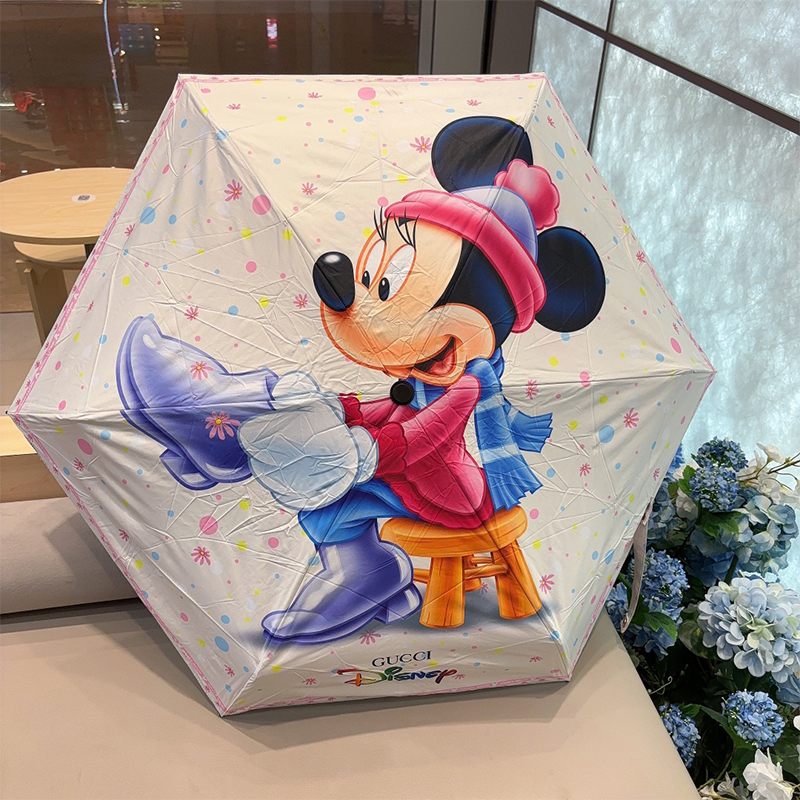 グッチ GUCCI Disney(ディズニー) 晴雨兼用 傘 日傘 自動折り たたみ傘 レディース