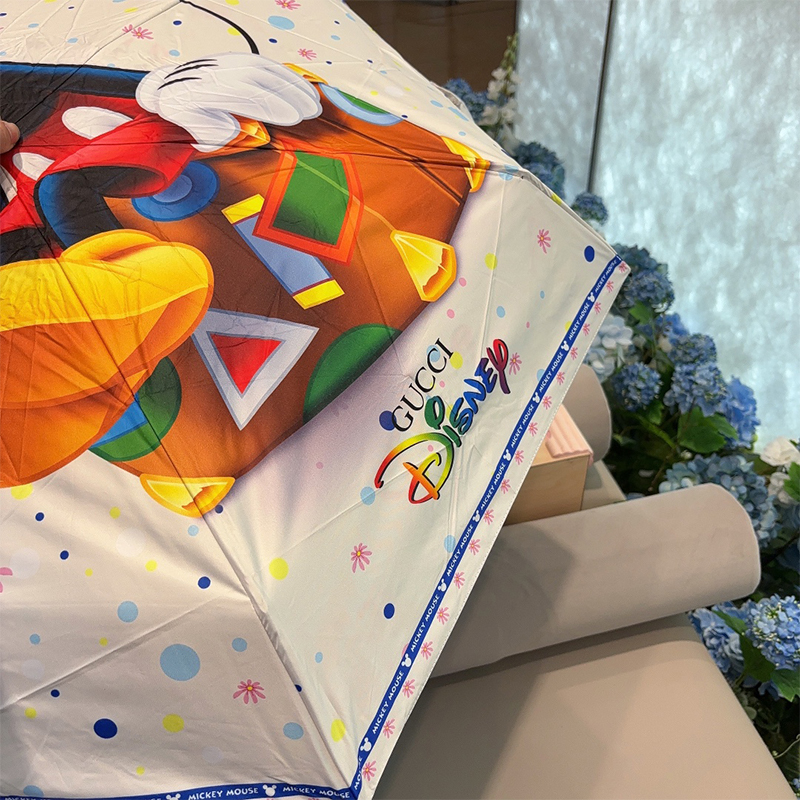 グッチ GUCCI Disney(ディズニー) 晴雨兼用 傘 日傘 自動折り たたみ傘 レディース