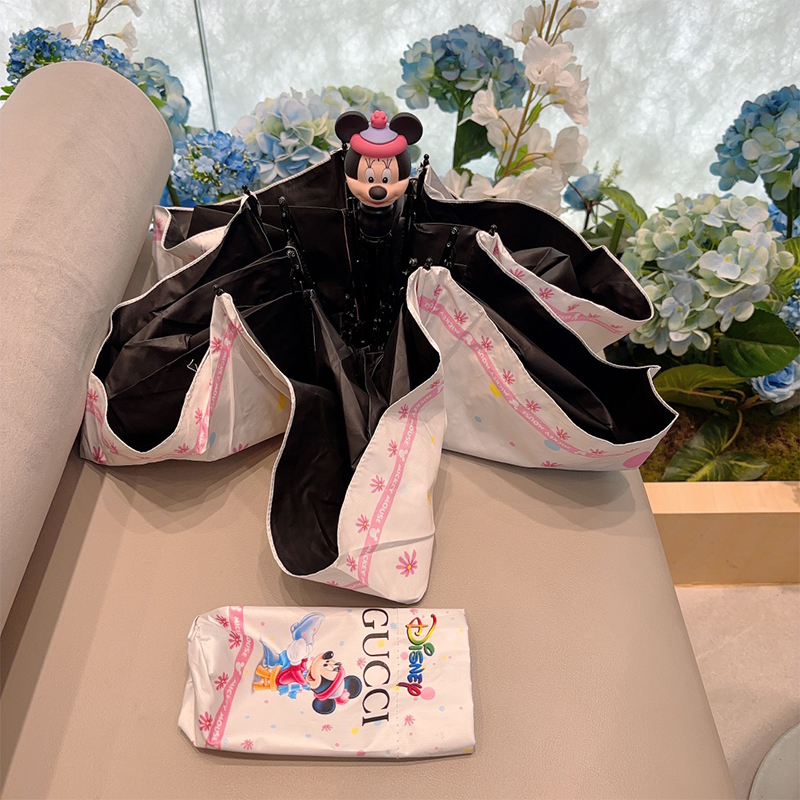 グッチ GUCCI Disney(ディズニー) 晴雨兼用 傘 日傘 自動折り たたみ傘 レディース