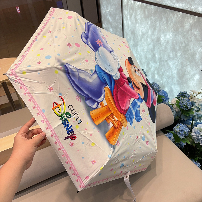 グッチ GUCCI Disney(ディズニー) 晴雨兼用 傘 日傘 自動折り たたみ傘 レディース