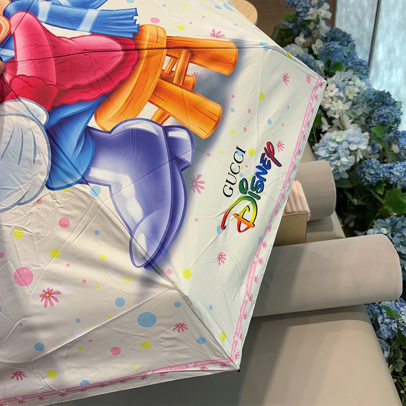 グッチ GUCCI Disney(ディズニー) 晴雨兼用 傘 日傘 自動折り たたみ傘 レディース