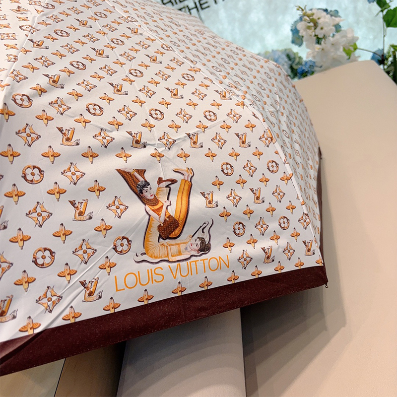ルイ・ヴィトン（LOUIS VUITTON）晴雨兼用 傘 日傘 自動折り たたみ傘 レディース