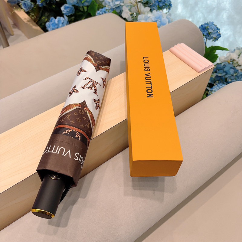 ルイ・ヴィトン（LOUIS VUITTON）晴雨兼用 傘 日傘 自動折り たたみ傘 レディース