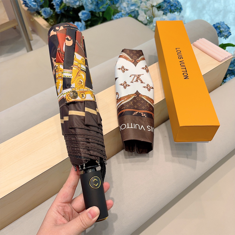 ルイ・ヴィトン（LOUIS VUITTON）晴雨兼用 傘 日傘 自動折り たたみ傘 レディース