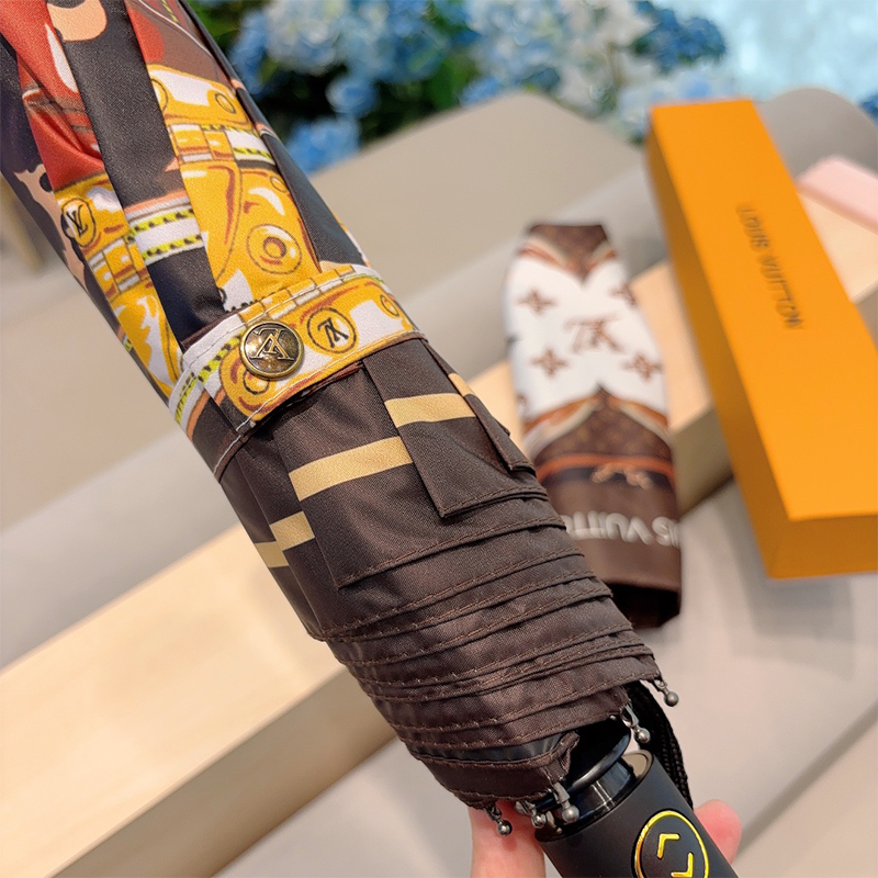 ルイ・ヴィトン（LOUIS VUITTON）晴雨兼用 傘 日傘 自動折り たたみ傘 レディース