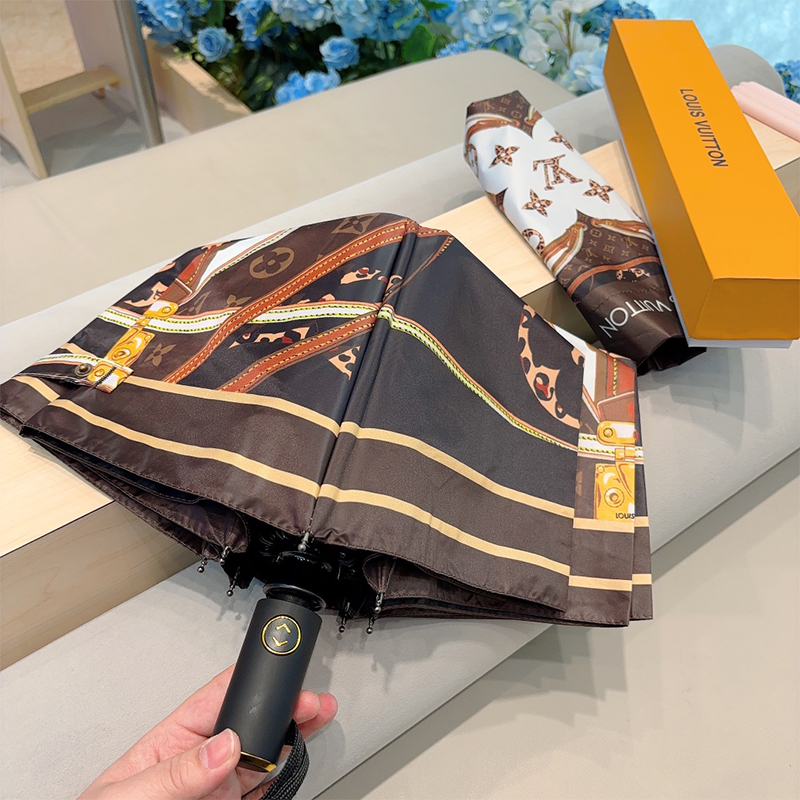 ルイ・ヴィトン（LOUIS VUITTON）晴雨兼用 傘 日傘 自動折り たたみ傘 レディース