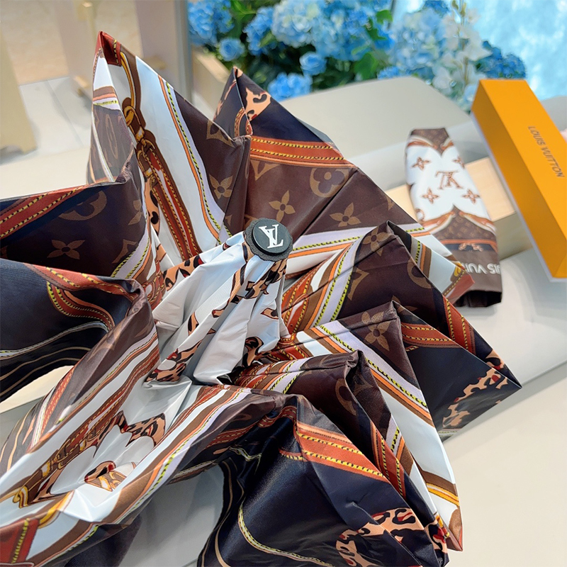ルイ・ヴィトン（LOUIS VUITTON）晴雨兼用 傘 日傘 自動折り たたみ傘 レディース