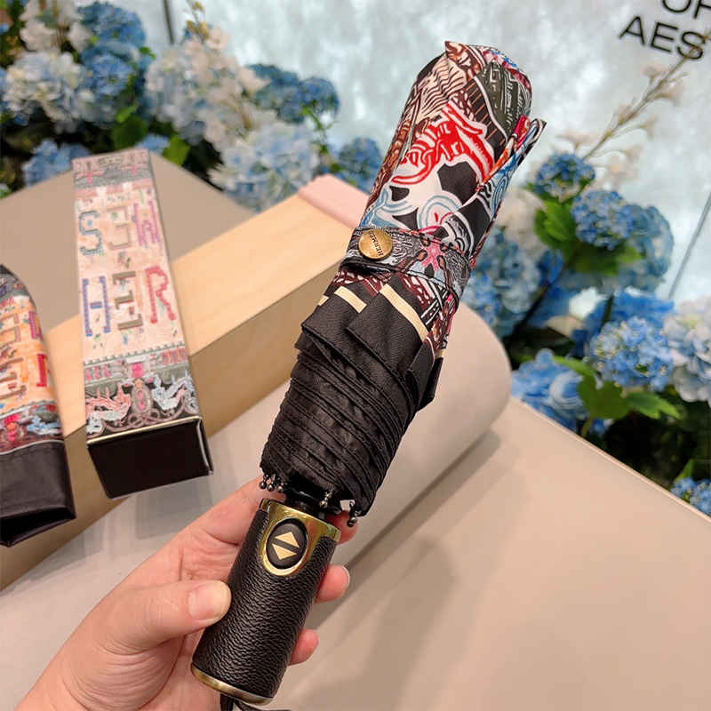 エルメス（HERMES）晴雨兼用 傘 日傘 自動折り たたみ傘 レディース